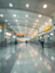 Obraz premium Abstract blurred airport background, conveying motion and travel, airport, speed, terminal