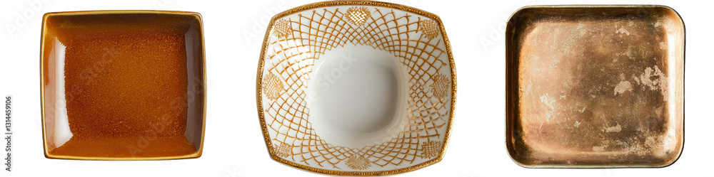 Poster the golden square tray, made of metal, has a sleek and modern design that makes it perfect for servi