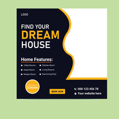 Fototapeta premium Stunning Modern Home for Sale Facebook and Instagram Post. Perfect Family Living with Spacious Interiors, Prime Location