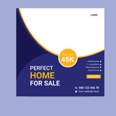 Stunning Modern Home for Sale Facebook and Instagram Post. Perfect Family Living with Spacious Interiors, Prime Location