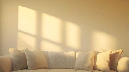 Pristine White Canvas Wall with Soft Shadows Creating Endless Possibilities for Modern Interior Decoration