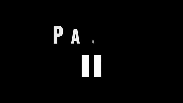 Video pause button, 4K animation with alpha channel.