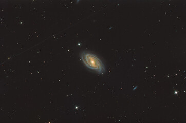 Messier 109 Galaxy in Ursa major constellation, taken with amateur telescope..