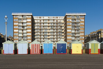 Buildings on Brighton promenade. UK