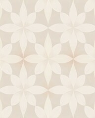 Fototapeta premium Stylish Minimalist Geometric Floral Pattern – Symmetrical Design on Soft Neutral Background for Elegant Branding and Modern Art