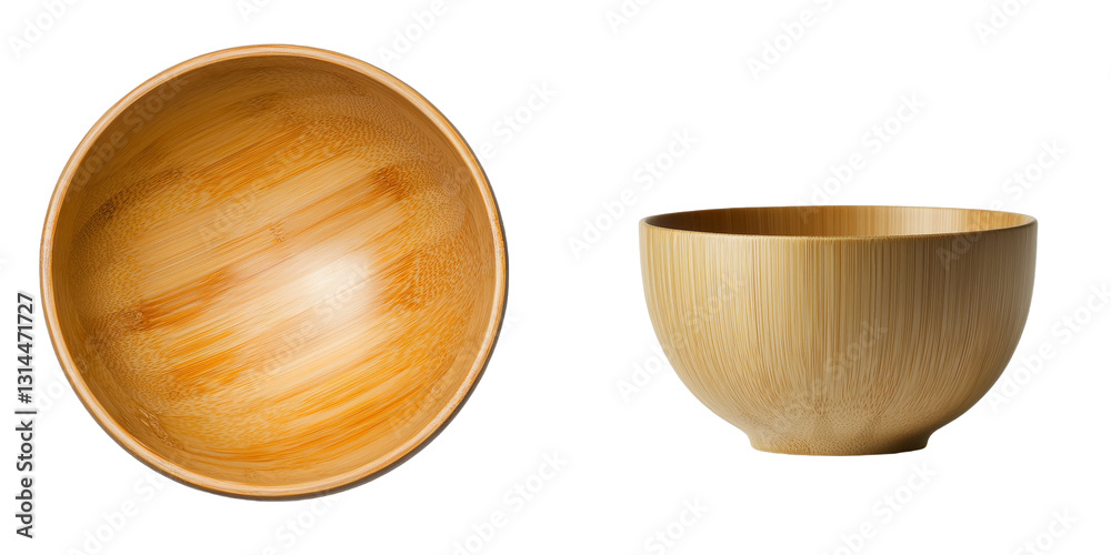 Leinwandbilder the empty wooden bowl, with its smooth and naturally grained surface, serves as a representation of 