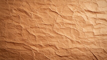 Textured brown crumpled paper background