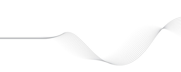 Gray wave curve lines abstract background with flowing particles. Digital energy waves technology concept. Modern backdrop design for business, presentation, banner.