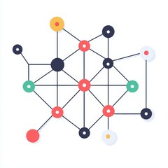 Intricate network of circles symbolizing blockchain technology in financial planning and strategic management