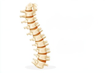Detailed Anatomical Illustration of Human Spine Structure