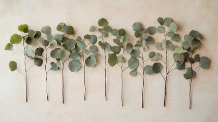 Eucalyptus Branches on Soft Background
