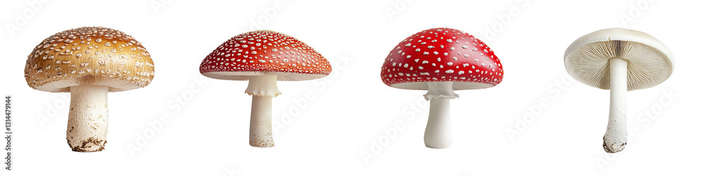 Poster with its smooth cap and firm stem, the white mushroom is well-suited for inclusion in gourmet meals 