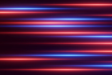 Bright neon lines, light rays, laser effect. Vector illustration