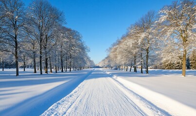 Winter Landscape Snow Covered Path