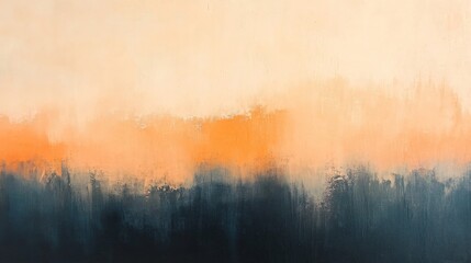 Obraz premium Misty sunrise over forest, abstract art