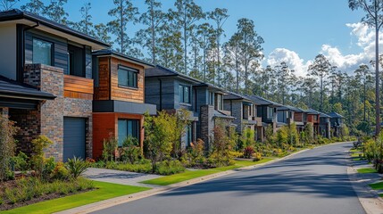 Fototapeta premium Luxury Homes in a Peaceful Suburb