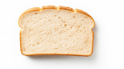 Single Slice White Bread Closeup Studio Shot