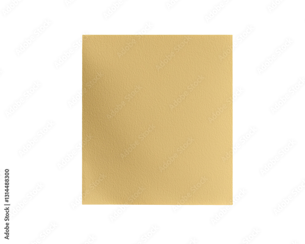 Poster a yellow sticky note with a blank surface, characterized by its smooth paper texture, is perfect for