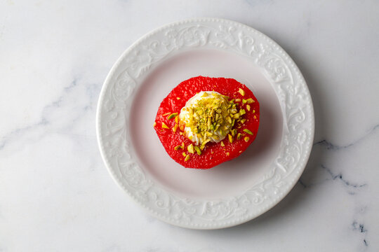 Traditional Turkish style quince dessert - Ayva tatlisi