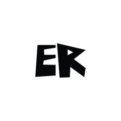 ER monogram logo design letter text name symbol monochrome logotype alphabet character simple logo