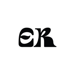 ER monogram logo design letter text name symbol monochrome logotype alphabet character simple logo