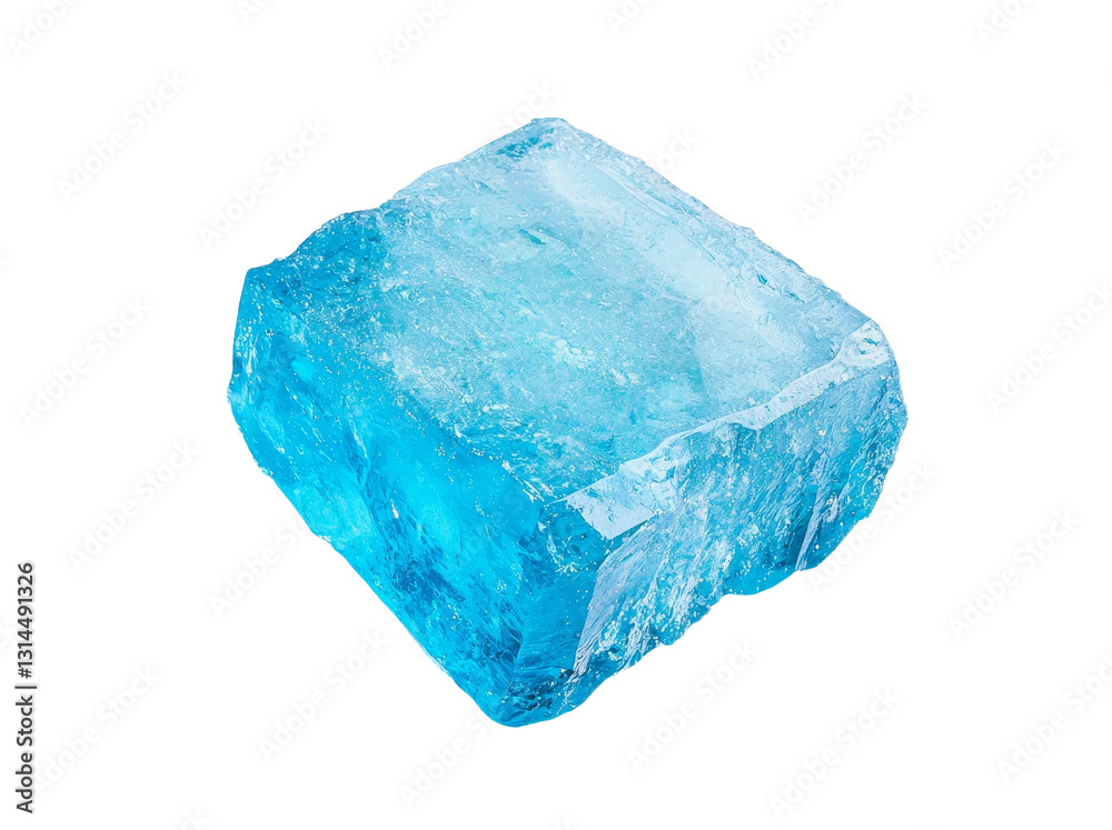Aufkleber intricate cracks cover the surface of a blue transparent ice block, providing it with a textured and