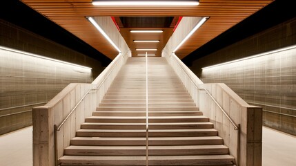 Fototapeta premium Brutalist building with heavy concrete beams, geometric architectural design, industrial modernism