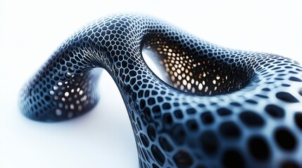 Abstract 3D Architectural Form With Intricate Pattern