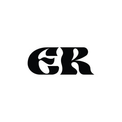 ER monogram logo design letter text name symbol monochrome logotype alphabet character simple logo