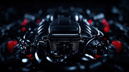 Fototapeta premium High-performance automotive engine with sleek design