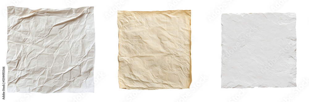 Poster handmade paper with a distinctive white texture, rough surface, and edges that are naturally formed 