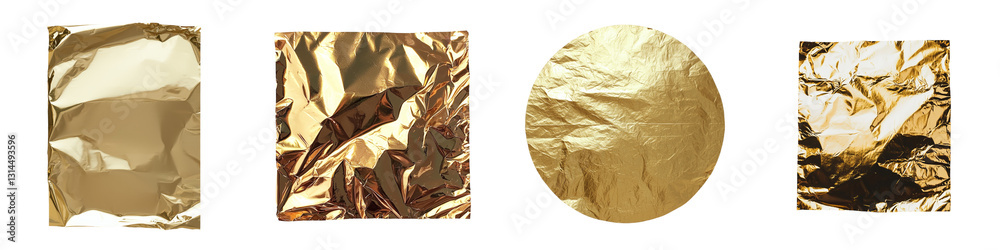 Poster With its smooth and reflective surface, this square gold foil texture creates a luxurious and metallic appearance, perfect for inclusion in design projects or use as decorative elements, and it is