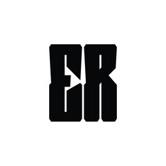 ER monogram logo design letter text name symbol monochrome logotype alphabet character simple logo