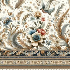 Border Print Chiffon Prints that are specifically designed to ru