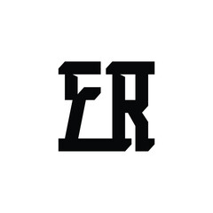 ER monogram logo design letter text name symbol monochrome logotype alphabet character simple logo