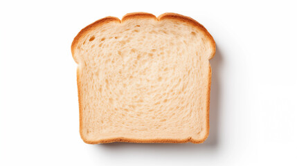 Single Slice Toasted Bread White Bread Top View