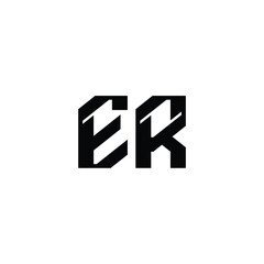 ER monogram logo design letter text name symbol monochrome logotype alphabet character simple logo