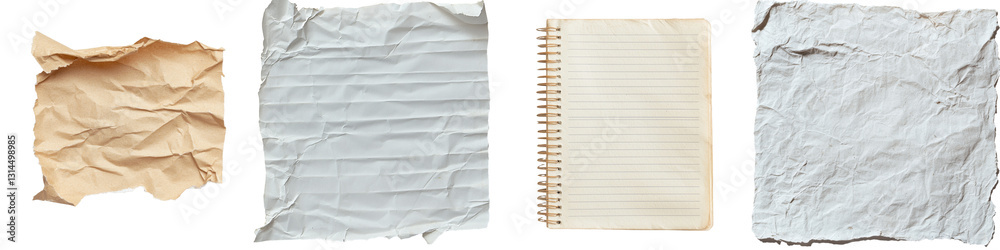 Poster aged to perfection, this paper sheet features a wrinkled and lined texture, accompanied by a folded 