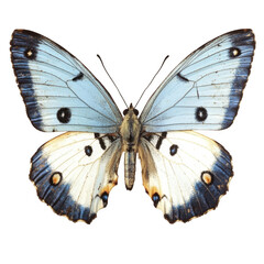 Fototapeta premium Beautiful Blue Butterfly with Detailed Patterns on Its Wings