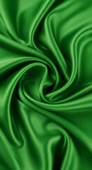 Obraz premium Green Silk Fabric Background
