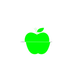  Apple vector icon. apple symbols for your web design continuous line drawing