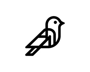 Flying bird logo design icon symbol vector illustration.