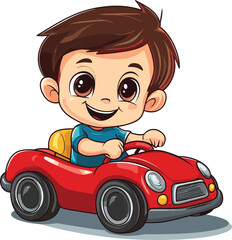 boy driving car