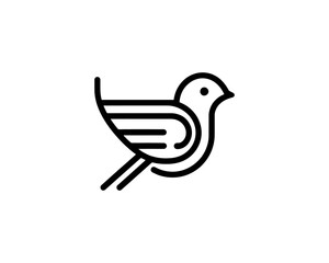 Flying bird logo design icon symbol vector illustration.