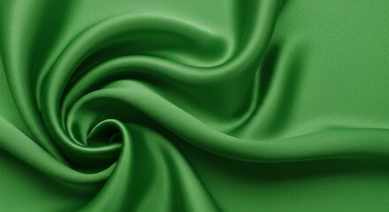 Obraz premium Green Silk Fabric Background