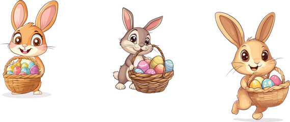 Obraz premium easter bunny with eggs