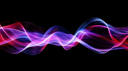 Abstract Flowing Light Waves Background with Colorful Lines and Elegant Design
