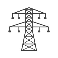 Electricity Transmission Tower Vector Silhouette