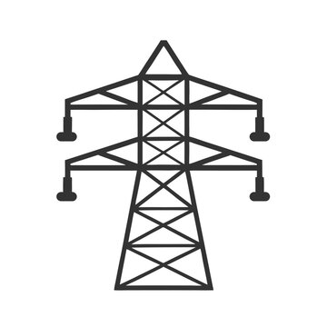 recommend clip art: Electricity Transmission Tower Vector Silhouette