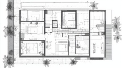 Single Story House with Lifted Roof